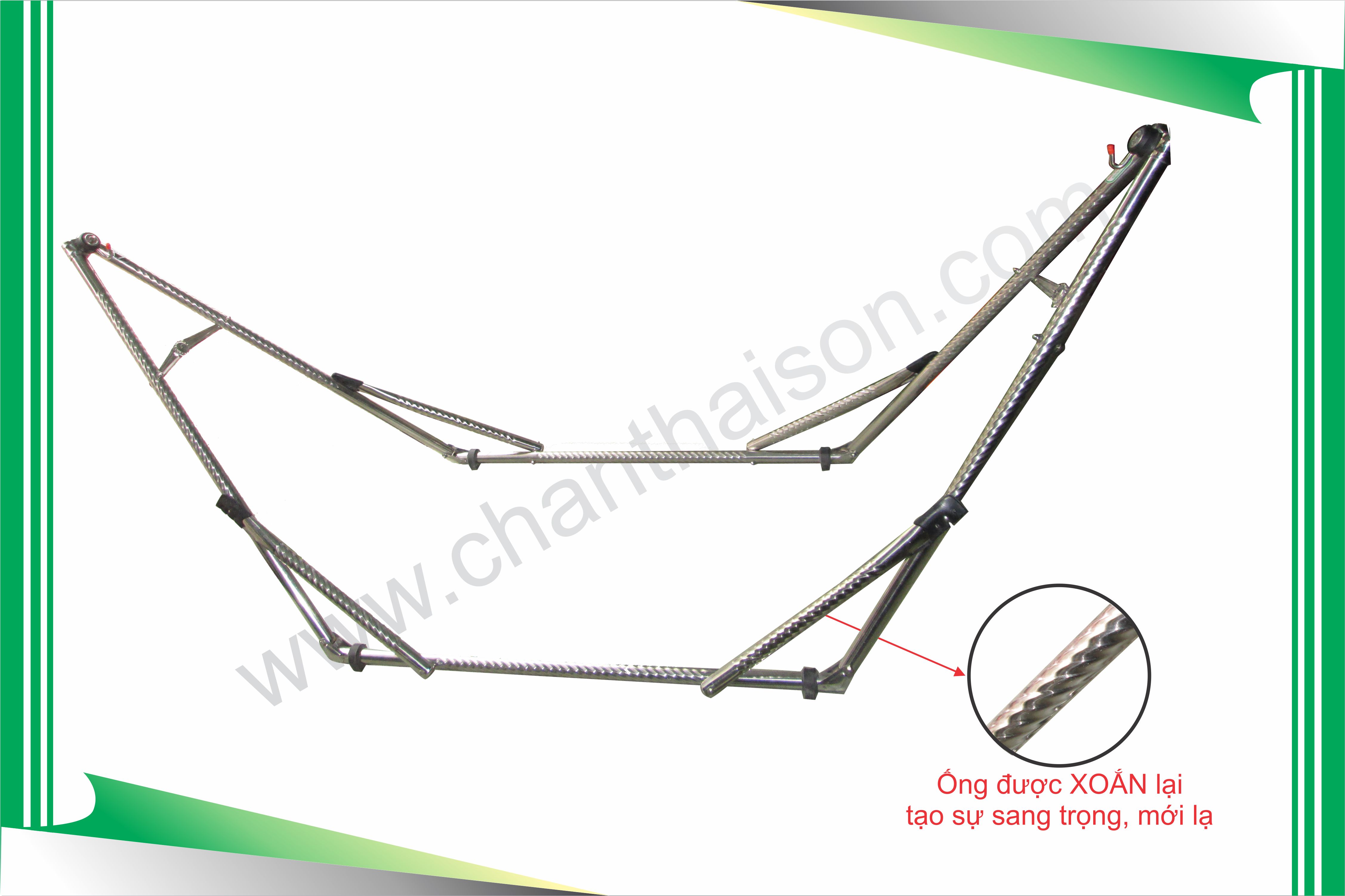 Khung võng tròn xoắn Ống 32 - Inox 201